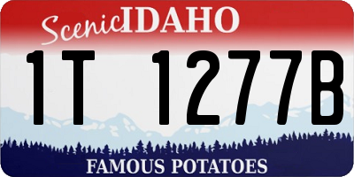 ID license plate 1T1277B