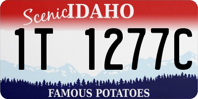 ID license plate 1T1277C