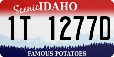 ID license plate 1T1277D