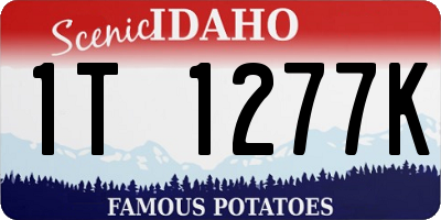 ID license plate 1T1277K