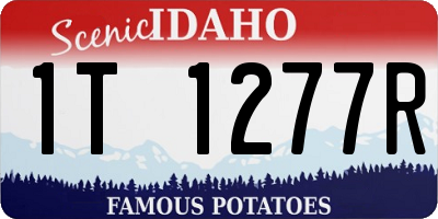 ID license plate 1T1277R