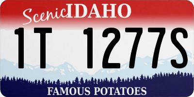 ID license plate 1T1277S