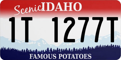ID license plate 1T1277T