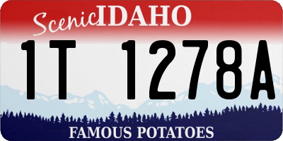 ID license plate 1T1278A