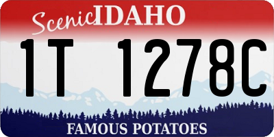 ID license plate 1T1278C