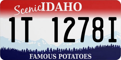 ID license plate 1T1278I