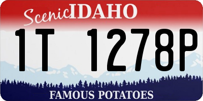 ID license plate 1T1278P