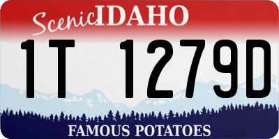 ID license plate 1T1279D