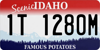 ID license plate 1T1280M