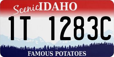 ID license plate 1T1283C