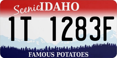 ID license plate 1T1283F