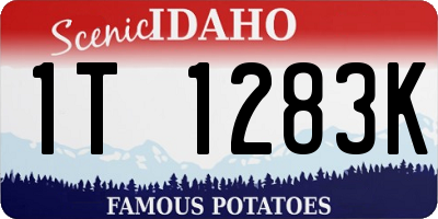 ID license plate 1T1283K