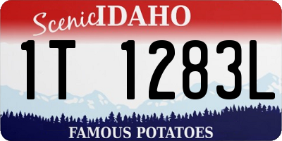 ID license plate 1T1283L
