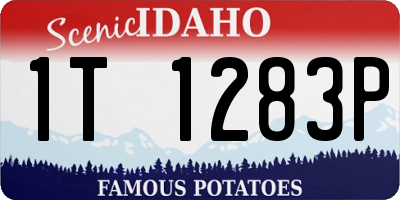 ID license plate 1T1283P