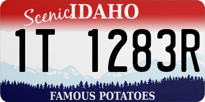 ID license plate 1T1283R