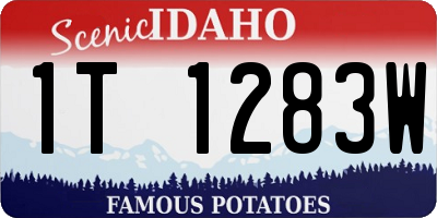 ID license plate 1T1283W