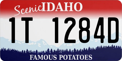 ID license plate 1T1284D
