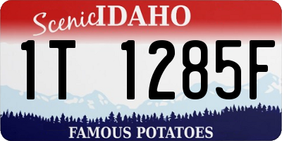 ID license plate 1T1285F