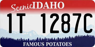 ID license plate 1T1287C
