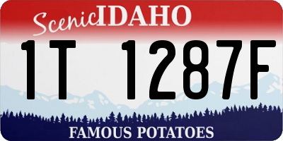 ID license plate 1T1287F