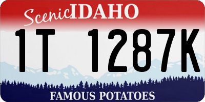 ID license plate 1T1287K