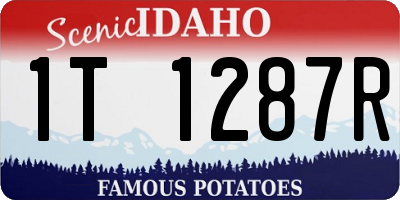 ID license plate 1T1287R