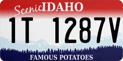ID license plate 1T1287V