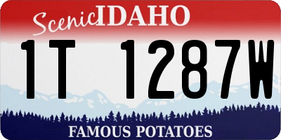 ID license plate 1T1287W