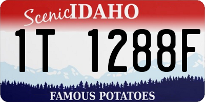 ID license plate 1T1288F
