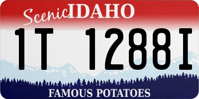 ID license plate 1T1288I