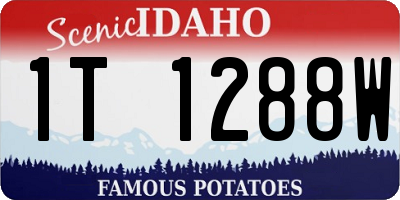 ID license plate 1T1288W