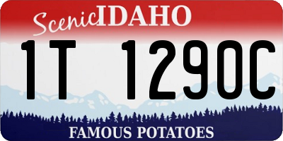 ID license plate 1T1290C