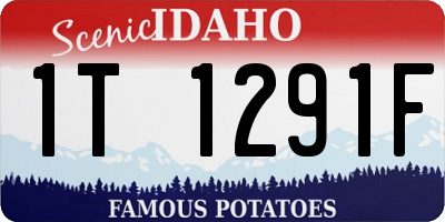 ID license plate 1T1291F