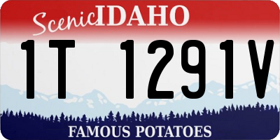 ID license plate 1T1291V