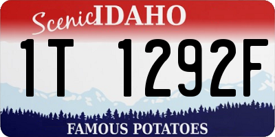 ID license plate 1T1292F