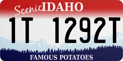 ID license plate 1T1292T