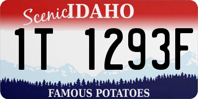 ID license plate 1T1293F