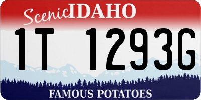 ID license plate 1T1293G