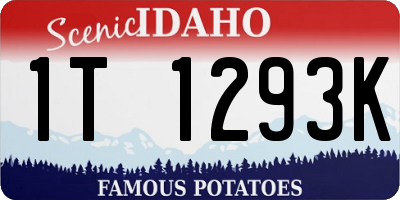 ID license plate 1T1293K