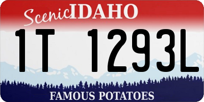 ID license plate 1T1293L