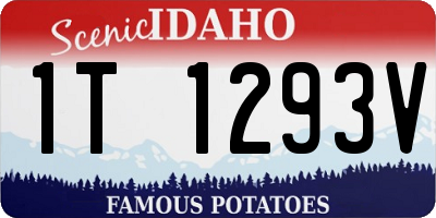 ID license plate 1T1293V