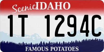 ID license plate 1T1294C