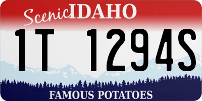 ID license plate 1T1294S