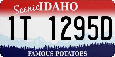 ID license plate 1T1295D