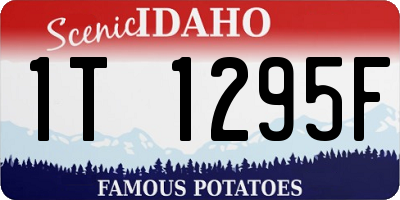 ID license plate 1T1295F