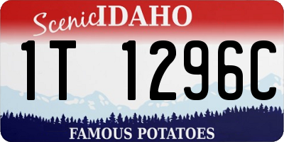 ID license plate 1T1296C