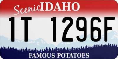 ID license plate 1T1296F