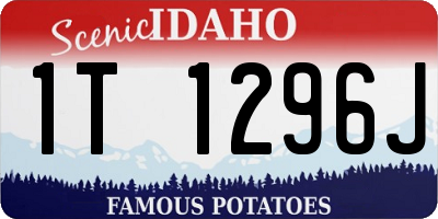 ID license plate 1T1296J