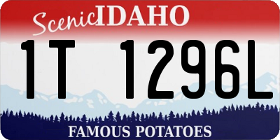 ID license plate 1T1296L