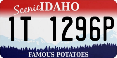 ID license plate 1T1296P
